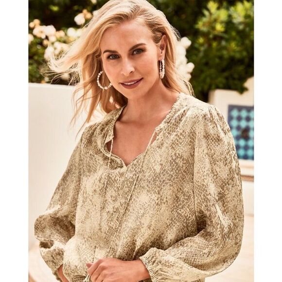 Tommy Bahama Glittering Sea Long Sleeve Top - Picture 8 of 9